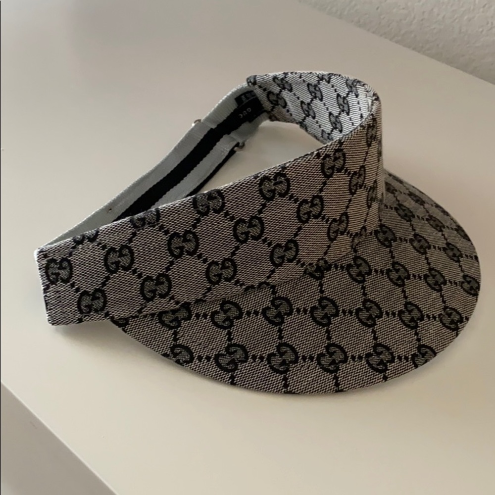 Gucci Embroidered Monogram Visor Hat
